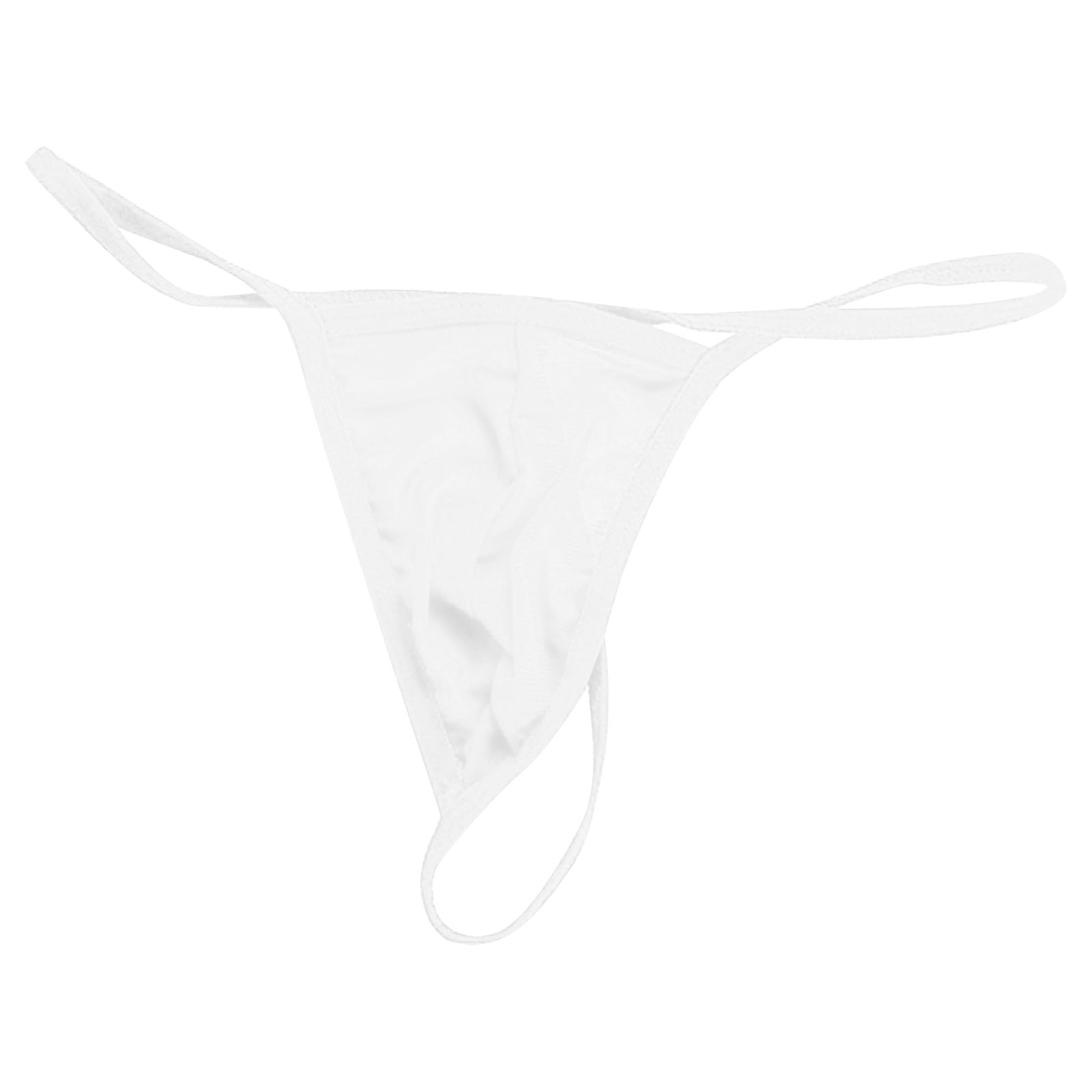 Miayilima Men'S Sexy Panties Mesh Thong T Pants Sexy U Shaped Pouch Pocket  Panty Underwear White One Size