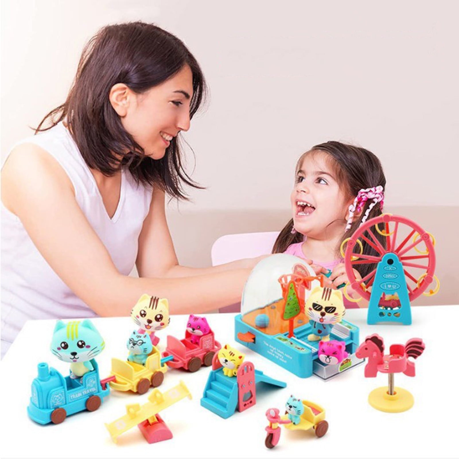 Miayilima Pet Pretend Play Toys 43 PCS Cat Figures Playset Toy