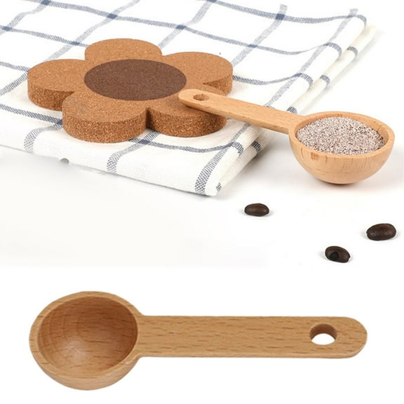 Miayilima Resin Coffee Spoon Wooden Coffee Spoon In Walnut Coffee Measuring for Coffee Ground Or Tea Home Kitchen Accessories Coffee 1 Pack Kitchen Appliances