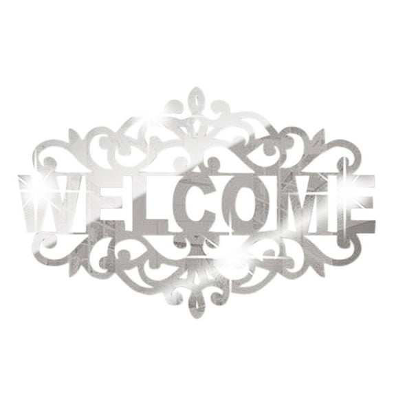 Miayilima Stickers Art Wall Sticker Wall Stickers Acrylic Mirror Stickers Mirror Wall Stickers for Living Room Bedroom Decoration Silver