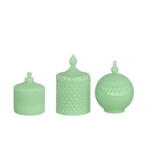 Miayilima Storage Container Miniature Glass Candy Jar Set for Dollhouse Decor 1:6 Blue Kitchen Appliances