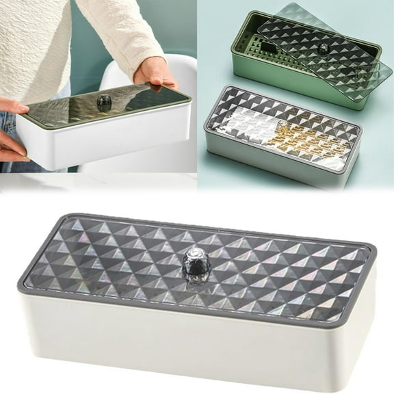 Miayilima Storage Rack Utensil Organizer Container Chopsticks Drain Storage Box Tableware Organizer Cutlery Drawer Organizer with Lid for Kitchen White