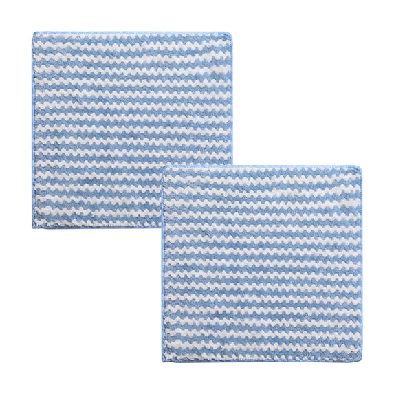 Towels Dishcloths Fast Drying Microfiber Cleaning Cloths, Super Absorbent Dish Rags for Kitchen in Blue 2PCS