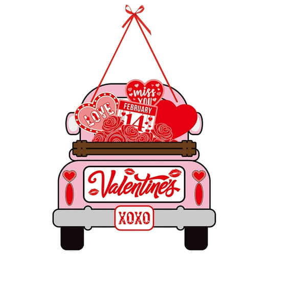 Miayilima Valentine's Day Round Door Decoration Hanging Logo Wall