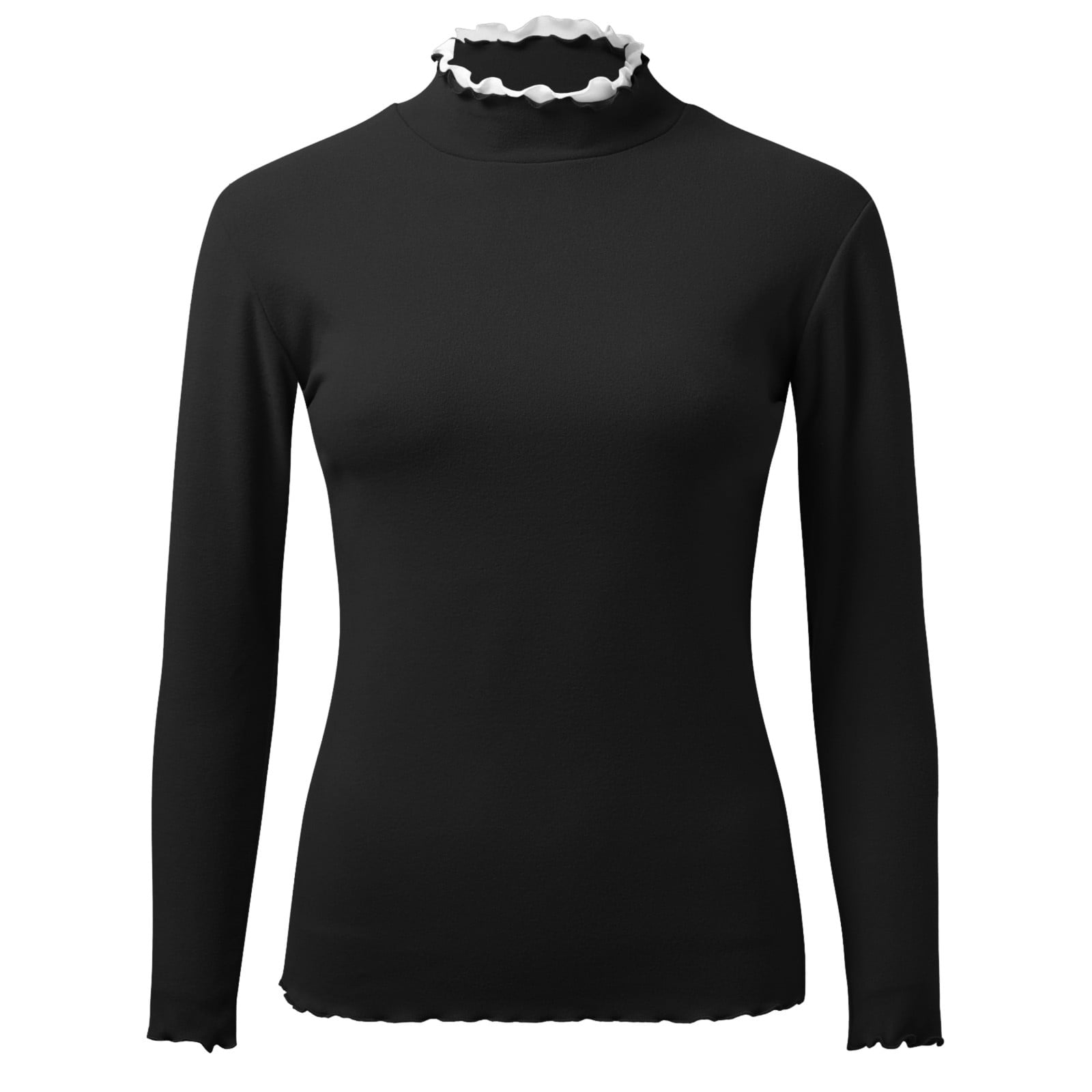 Miayilima Winter Tops For Women Crew Neck Fleece Lined Thermal Thermal