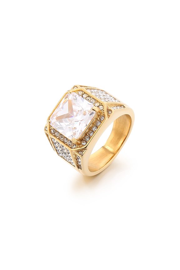 Titanium Steel Wide Band Ring for Men Bold Durable Punk Rock Gothic Style