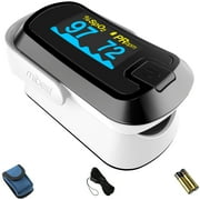 Mibest OLED Finger Pulse Oximeter, O2 Meter, Dual Color White/Black