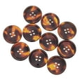 thumbnail image 1 of Mibo 10pcs Polyester Suiting and Coat Button - Imitation Tortoise Shell - 4 Hole - Classic Shape with Rim - 36L(22mm), 1 of 2