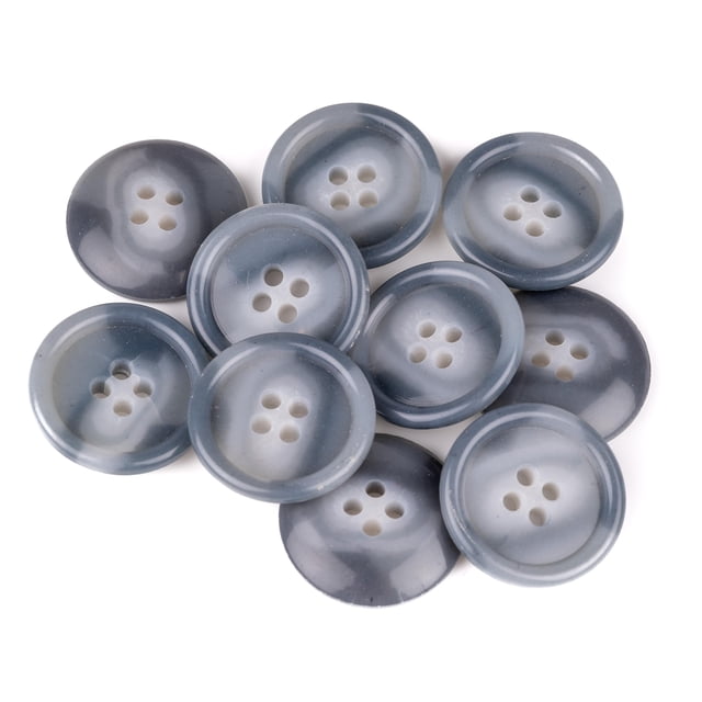 Assorted Baby/Children's Buttons - 15mm Round, 4-Hole, Resin - Pick Quantity (10, 20, 50, 100) - Pink, White, Purple