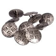 thumbnail image 1 of Mibo 10pcs Zinc Die Cast Metal Shank Button - Scandinavian Leaf Pattern - 30L(19mm) - Antique Silver, 1 of 2