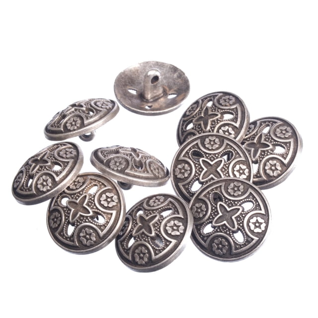 Mibo 10pcs Zinc Die Cast Metal Shank Button - Templar Cross Design ...