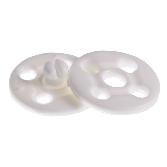 Mibo 12pcs Nylon Resin Sew Through Snap - 4 Hole - 20L(12mm) - White