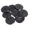 thumbnail image 1 of Mibo 8pcs Nylon Resin - 4 Hole - Debossed Naval Anchor - 40L(25mm) - Black, 1 of 2
