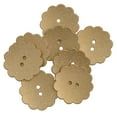 thumbnail image 1 of Mibo 8pcs Nylon Resin - Daisy Shape - Festive Holiday Button - 36L(22mm) - 2 Hole - Gold Glitter, 1 of 5