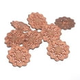 thumbnail image 1 of Mibo 8pcs Zinc Die Cast Metal Shank Button - Lotus Flower Design - 36L(22mm) - Copper, 1 of 2