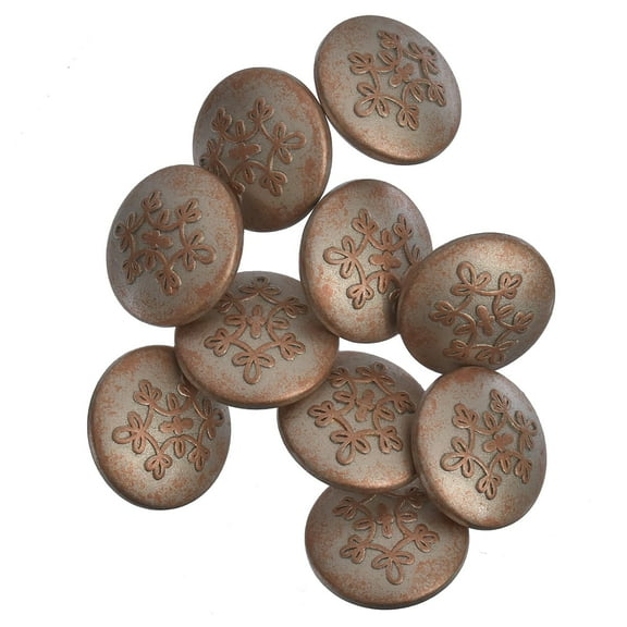 Mibo Buttons & Accessories Mibo 10pcs ABS Metal Plated Shank Button - Decorative Bow Motif - 24L(15mm) - Silver Copper