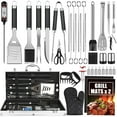thumbnail image 1 of Mibote Outdoor Cooking Stainless Steel Grill Accessories Set with Case and Thermometer, 1 of 7