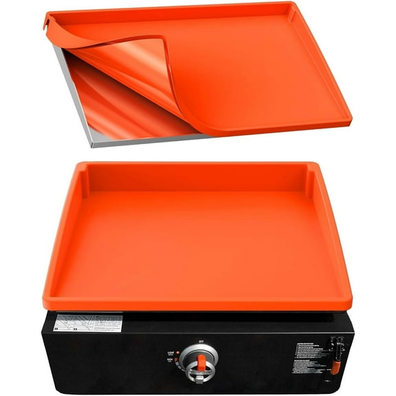 Mibote 17 Inch Griddle Cover for Blackstone, Heavy Duty Food Grade Silicone Protective Mat, Full Edge Design Mat