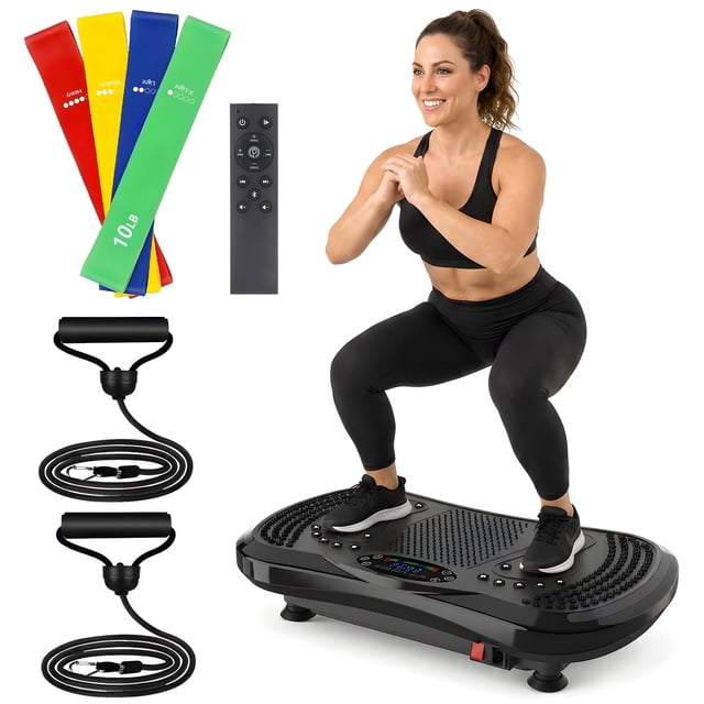 Mibote Extra-Large Platform Vibration Plate Machine, Full Body Workout ...