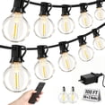 thumbnail image 1 of Mibote Outdoor String Lights, 100FT 50 G40 Bulbs Shatterproof Patio Lights,Waterproof,Dimmable ,Remote Control for Patio Garden, 1 of 7