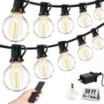 thumbnail image 1 of Mibote Outdoor String Lights, 50FT 25 G40 Bulbs Shatterproof Patio Lights,Waterproof,Dimmable ,Remote Control for Patio Garden, 1 of 6