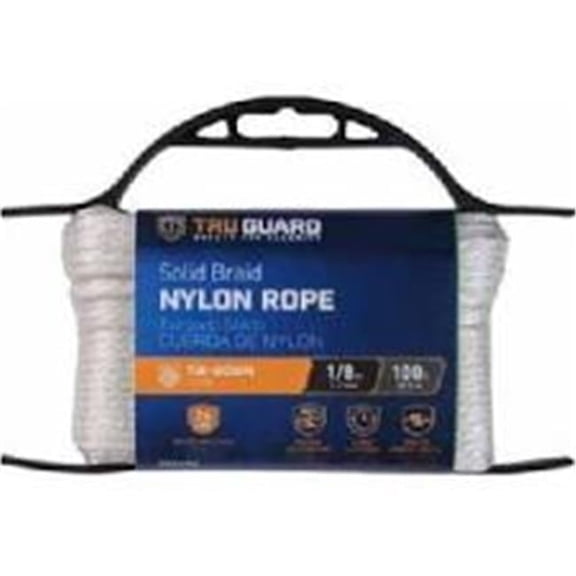 Mibro 231494 0.13 in. x 100 ft. Tru Gaurd Nylon Rope, White