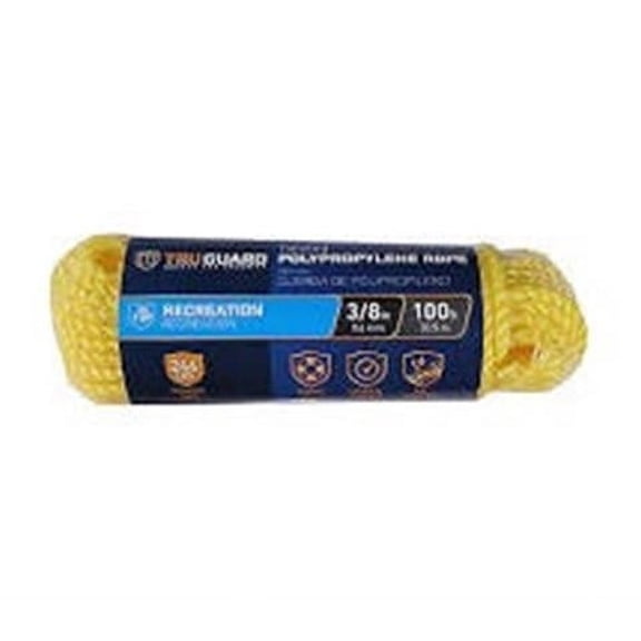 Mibro 0.37 in. x 100 ft. Tru Gaurd Poly Rope - Yellow