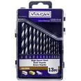 thumbnail image 1 of Vulcan 242790OR Plastic Case Drill Bit Set, 13-Piece, High Speed Steel, Black Oxide/Polished, 1 of 1
