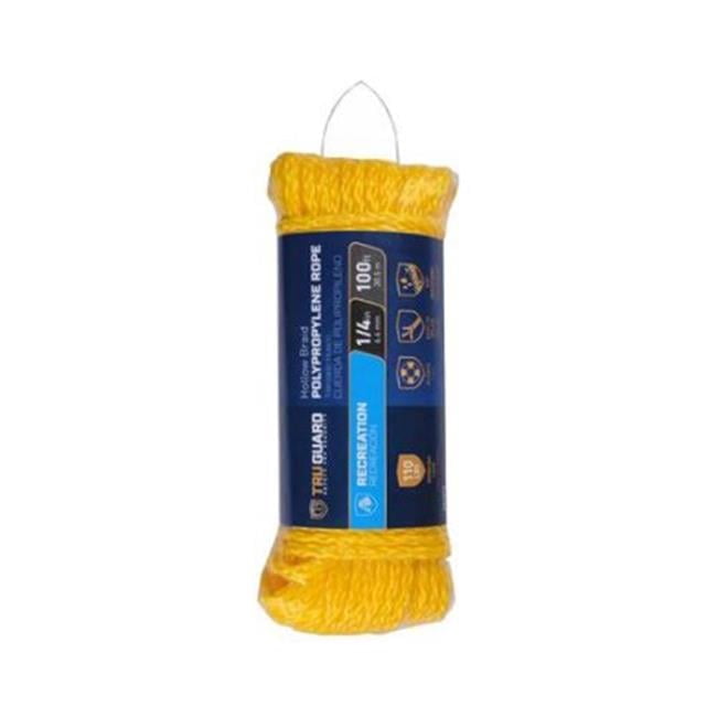 Hw Rope Mibro 231512 0.25 in. x 100 ft. Tru Guard HW Rope, Yellow - Walmart.com