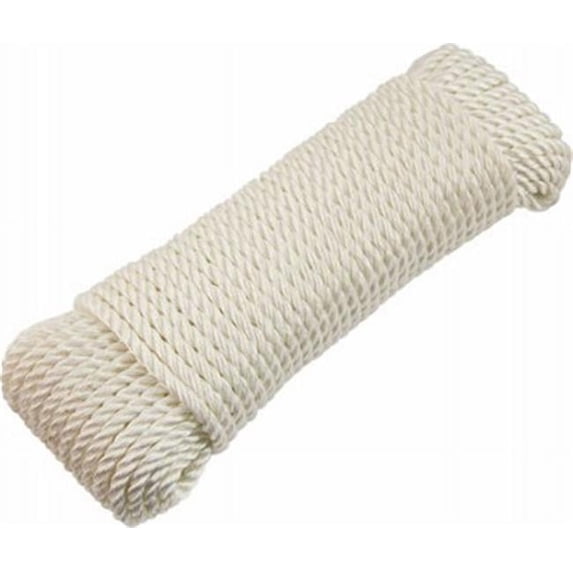 Mibro 231566 0.25 in. x 50 ft. Tru Gaurd Nylon Rope, White