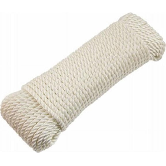 Mibro 231566 0.25 in. x 50 ft. Tru Gaurd Nylon Rope, White