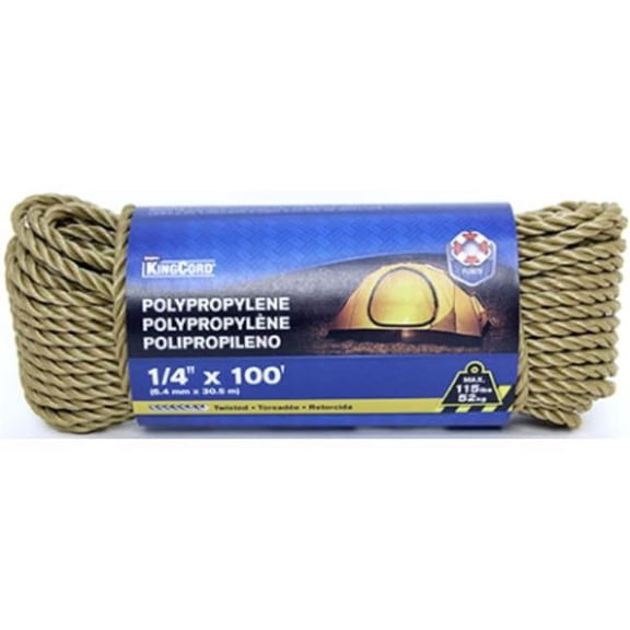 Mibro 301811BGTV1 0.25 in. x 100 ft. Polypropylene Twisted Tan Rope