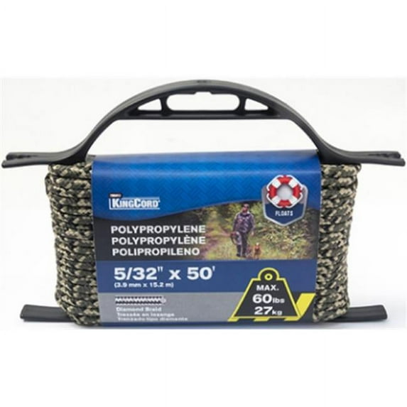 Mibro 301941V1 0.15 in. x 50 ft. Camouflage Polypropylene Diamond Braid Rope