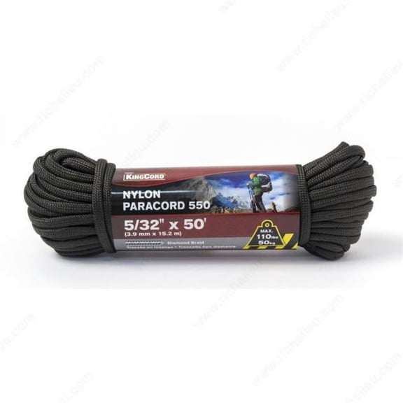 Mibro 342651BG Diamond Braid Nylon Rope, Olive