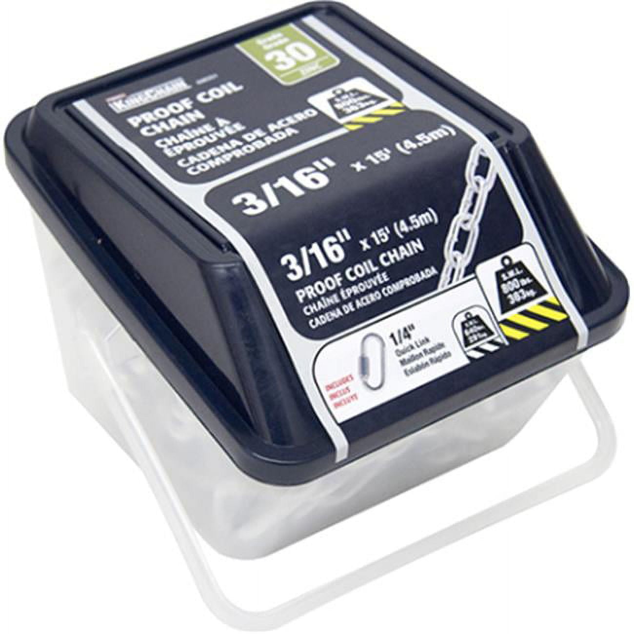 Mibro 698351 Chain Zinc G30 Piece Quick Link - 0.18 in. x 15 ft.