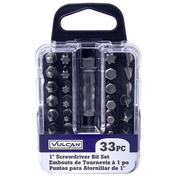 MIBRO Assorted 1 in. L Bit and Holder Set S2 Tool Steel 33 pc.