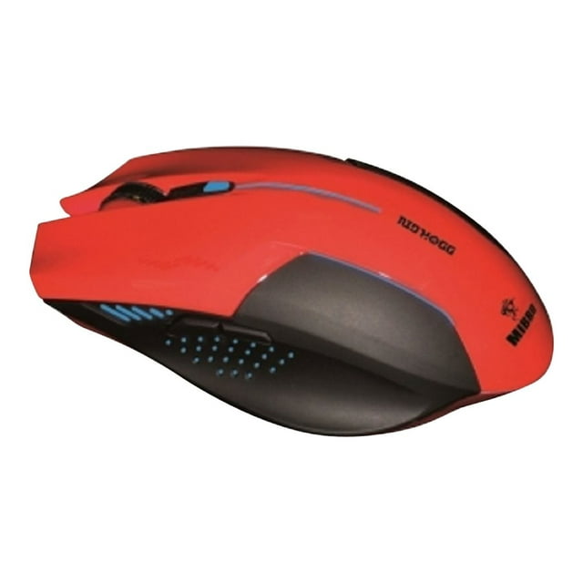Mibru Nidhogg Ergonomic Gaming Mouse - Mouse - right-handed - optical - 5 buttons - wired - USB - red