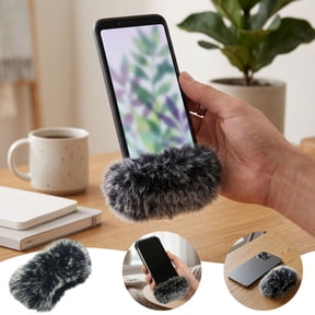 Mic Accessory Cute Phone Microphone Cover Noise Reduction Wind Muff for Smartphones for Live Streaming Podcasting Outdoor Content Creation Portable