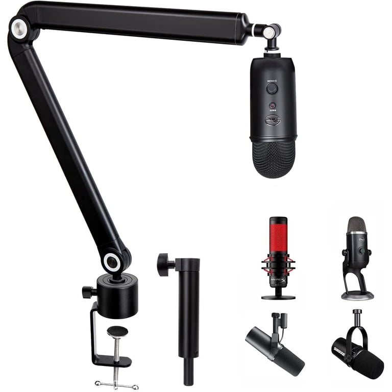 Blue Yeti Boom Arm with Extension Tube - Mic Boom Arm Compatible