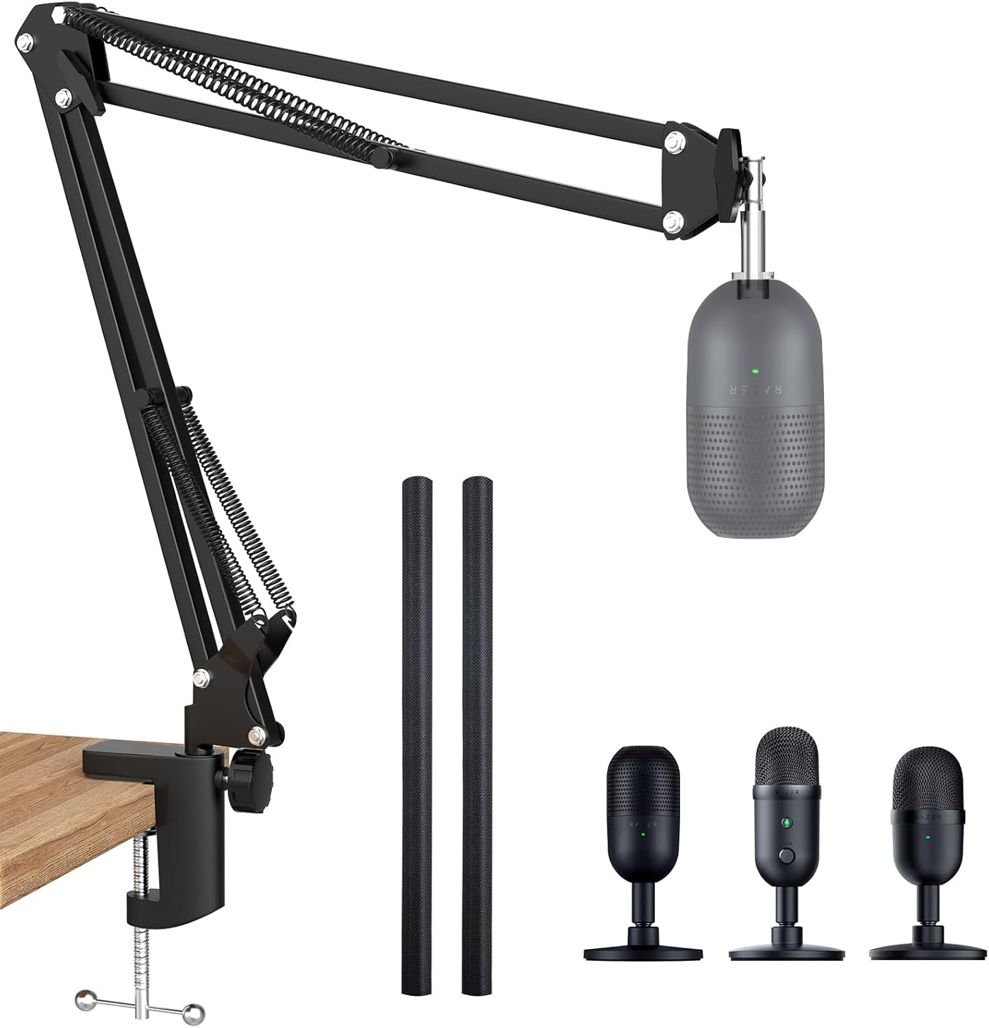 Razer Seiren X Boom Arm with Pop Filter - Mic Stand with Foam