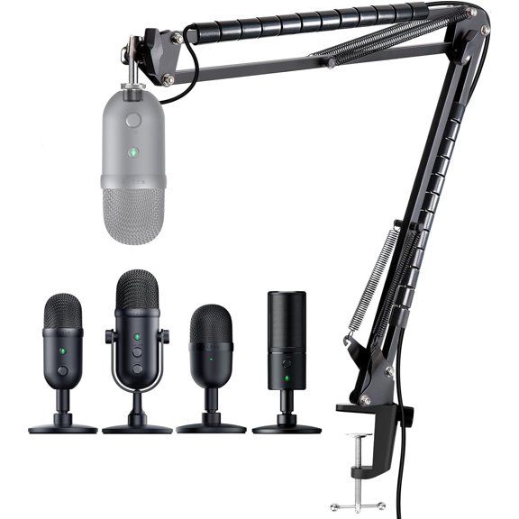 Mic Boom Arm for Razer Seiren V3 Mini Microphone - Adjustable Mic Arm Compatible with Razer Seiren V2 X, Seiren Mini and Seiren X, Mic Stand Great for Streaming, Gaming, Podcast by YOUSHARES