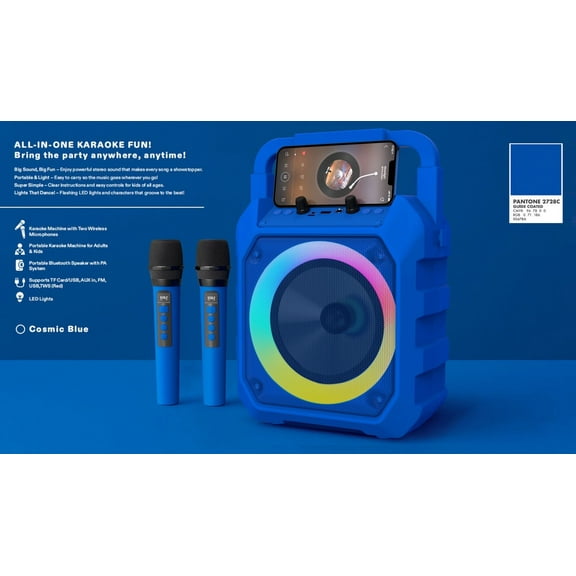 Mic Drop Karaoke Machine - Blue
