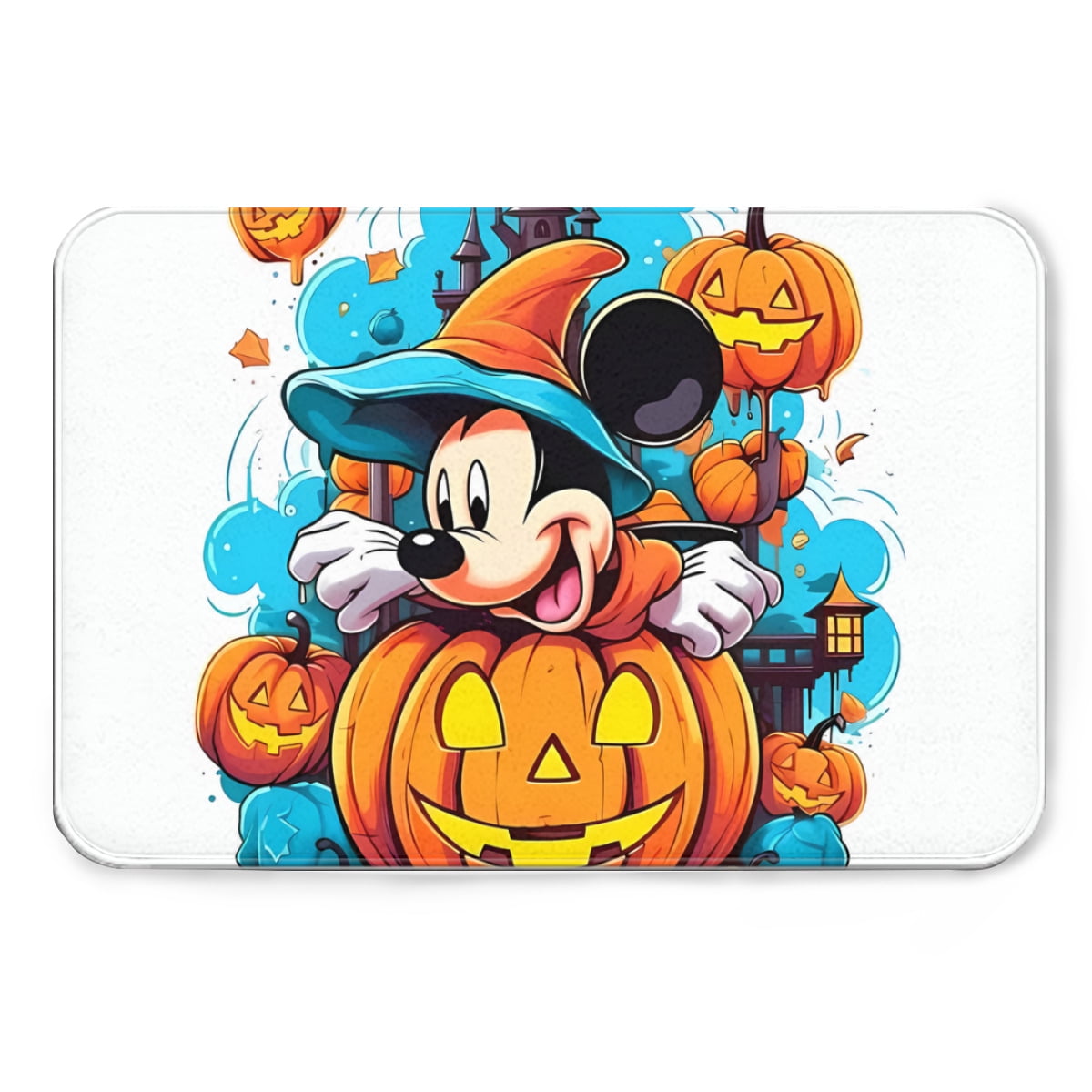 Mic Key Mouse Halloween Cartoon Area Rug Cute Bedroom Decorative Round ...