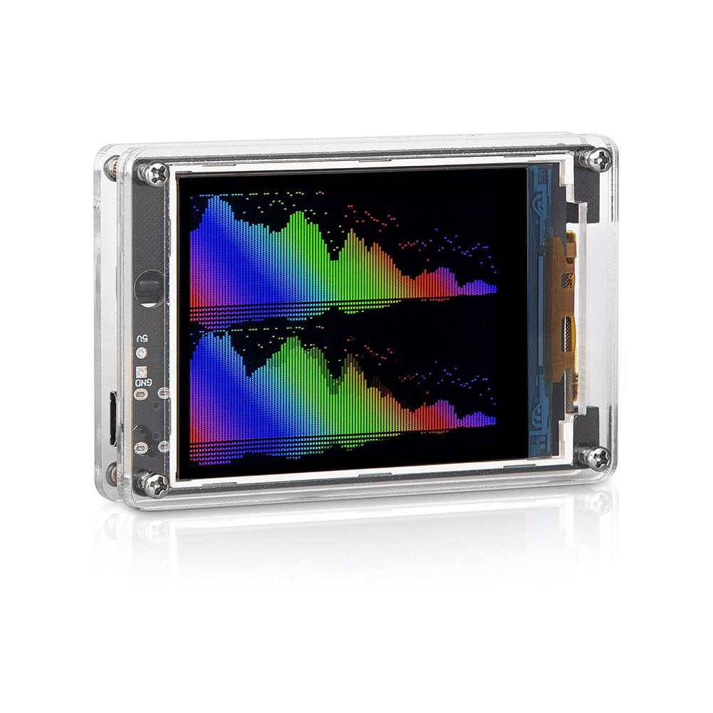 Mic+Line Sound Level Meter Clock Stereo Audio Display Music Spectrum ...