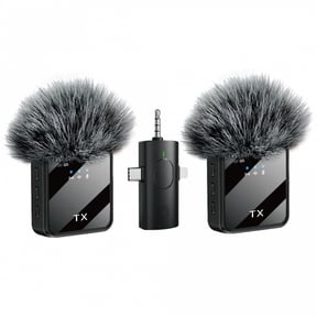 Mic Mini (2 TX + 1 RX) Wireless Lavalier Microphone for iPhone 17/16/15/14/13/12-8/S26 Ultra/Galaxy A series/Googple Pixel 10, iPad, Android, Camera, mini Noise Reduction Recording Mic 2.4G Ultra-Low