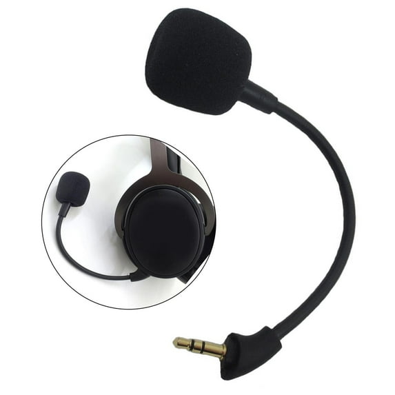 Mic , Noise Cancelling 3.5mm Jack Detachable, for PC Gaming Headsets Computer