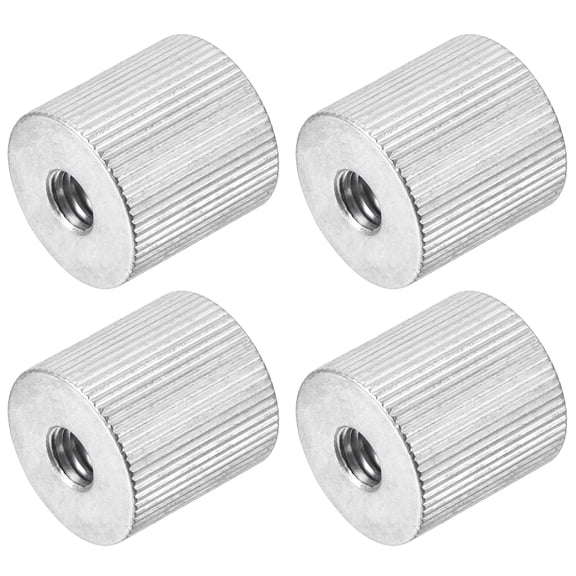 Mic Stand Adapter 1/4-20 Female to 1/4-20 Female Screw Thread Adapter for Microphone Tripod Stand Silver 4 Pcs