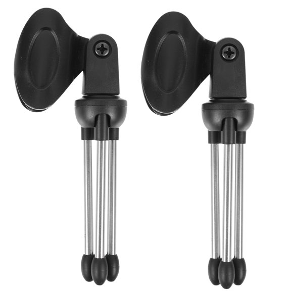 Black Microphone Stand with Compact Metal Design for Home Use Adjustable and Stable 2Pcs