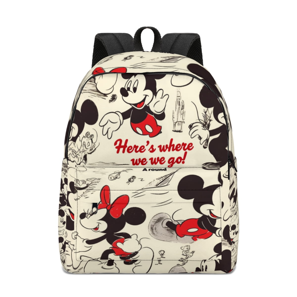 Mic×key Mo×use Fashion school bag, cute backpack set, suitable for ...