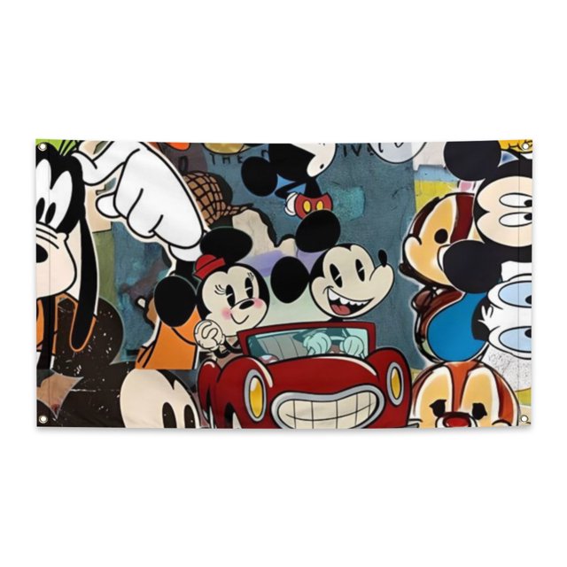 Mic×key Mouse Cartoon 3×4 ft Face Flag Vivid Color and Fade proof